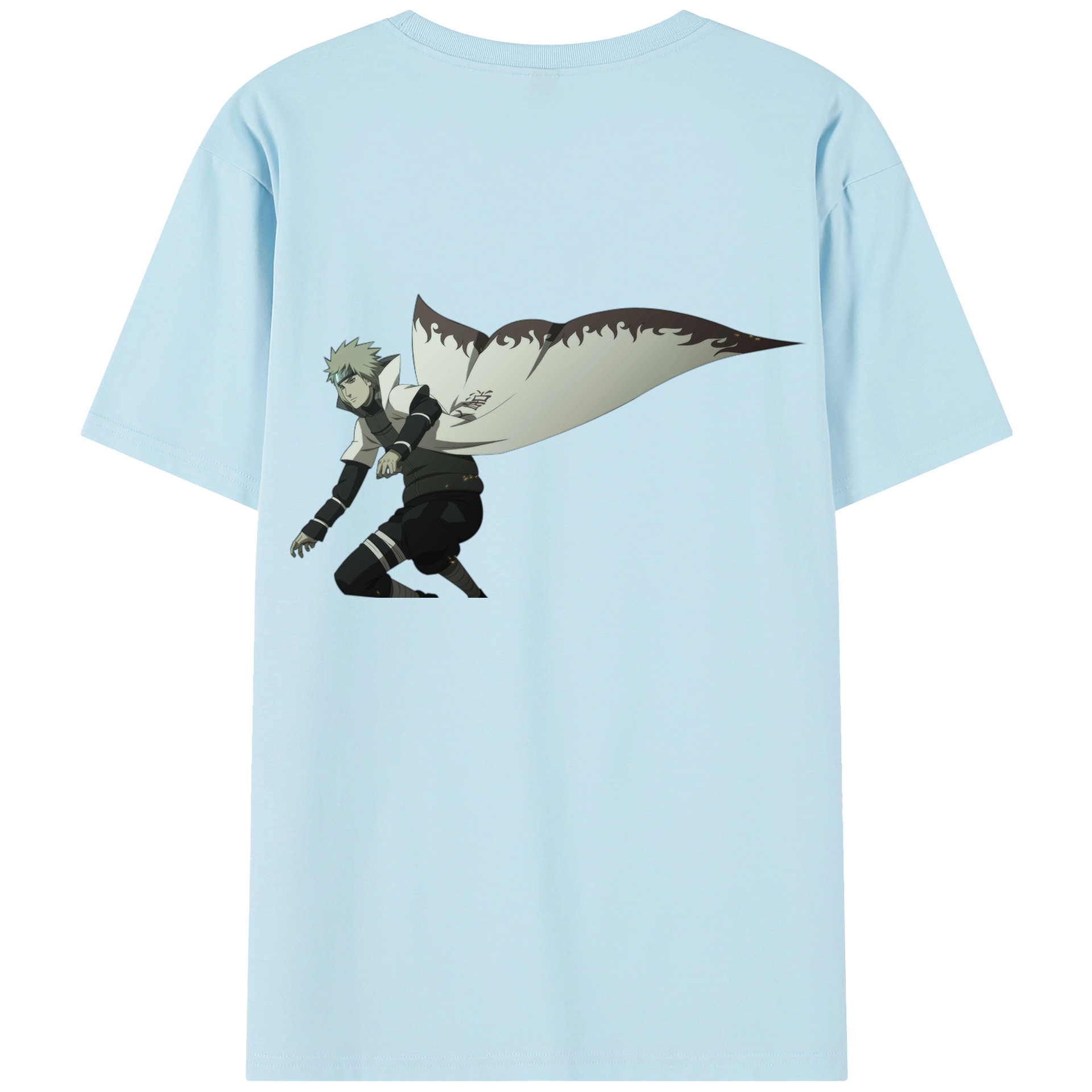 （画像用） NARUTO -ナルト- 波風 ミナト Namikaze Minato 綿100％半袖Tシャツ（背面プリント）